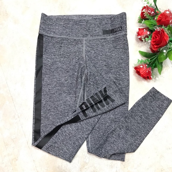 PINK Victoria's Secret Pants - PINK V.S YOGA HEATHERED GRAY LEGGINGS SIZE XS